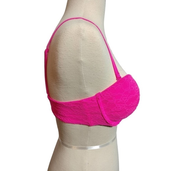 Victoria's Secret hot pink bra 34C Multi-Way 100% Nylon Wire and padded - Picture 2 of 7